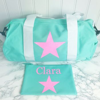 Girls Personalised Star Design Wash Bag, 9 of 10
