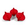 Honeycomb Onion Set Of Three Red, 12cm, thumbnail 1 of 4