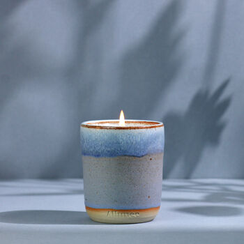 Handmade Lavender And Bergamot Soy Ceramic Candle, 5 of 5