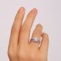 White Gold Natural Diamond Bridal Ring Set, thumbnail 1 of 6