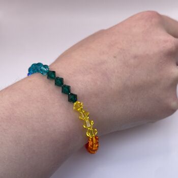 Unisex Rainbow Crystal Bracelet, 3 of 3