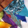 Upcycled Sari Flags, Handmade Bunting, Sari Fabric, thumbnail 9 of 10
