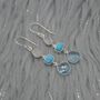 Moonstone Turquoise Blue Topaz Earrings, thumbnail 5 of 11