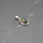 Black Fire Opal Pendant Necklace: Sterling Silver Chain, thumbnail 7 of 11