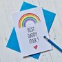 Best Daddy Ever Rainbow Card, thumbnail 1 of 2