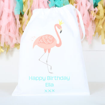 Flamingo Beauty Set With Personalised Bag, 2 of 5