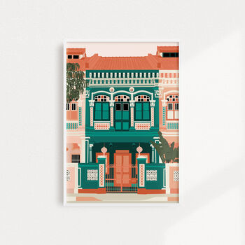 Singapore Shophouse Print, 2 of 3