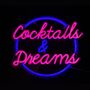 Cocktails And Dreams Wall Hanging Neon Light Sign, thumbnail 1 of 2