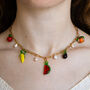 Fruit And Pearl Charm Necklace, thumbnail 6 of 6