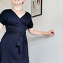 Clara Navy Jersey Dress, thumbnail 2 of 5