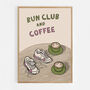 Run Club And Coffee Print, thumbnail 9 of 9