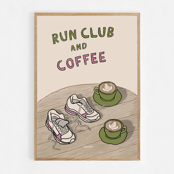 Run Club And Coffee Print, 9 of 9