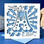 Papercut Initial Personalised New Baby Card, thumbnail 4 of 8