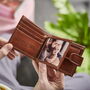 Leather Tri Fold Wallet With Metal Photo Insert, thumbnail 12 of 12
