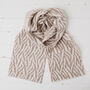 Zebra Lambswool Reversible Scarf, thumbnail 3 of 12