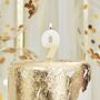 Gold Ombre Nine Number Birthday Candle, thumbnail 1 of 2