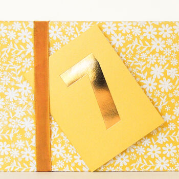 Mini Gold Foiled Number Seven Card, 4 of 5