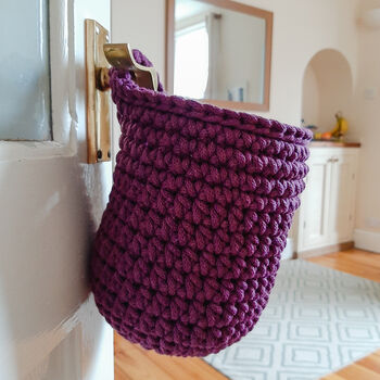 Hanging Crochet Basket, 10 of 12
