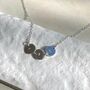 Personalised Joined Triple Initial Disc Necklace, thumbnail 3 of 11