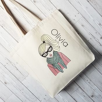 Personalised 'Miss Pretty Chic' Custom Tote Bag, 9 of 9