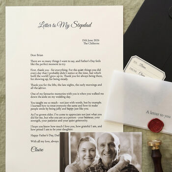 A Letter To My Stepdad Personalised Keepsake, 7 of 8