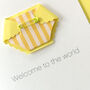 New Baby Boy Or Girl Stripe Nappy Card, thumbnail 7 of 12