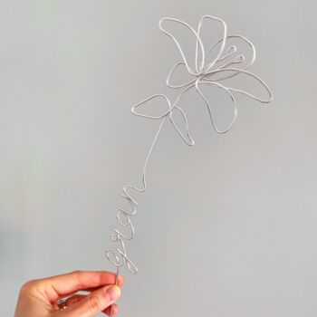 Personalised Wire Flower, 2 of 7