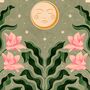 Lunefleur Green, Bohemian Moon Floral Print Poster, thumbnail 4 of 4