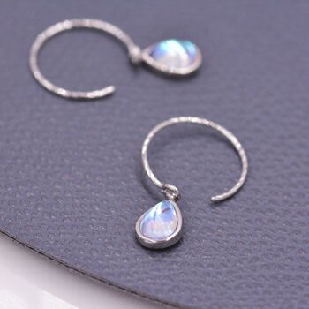 Mermaid Crystal Drop Hook Earrings In Sterling Silver, 9 of 12