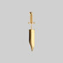 Knife Single Earring In Sterling Silver Or Gold Plated, thumbnail 4 of 4