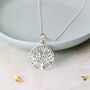 Sterling Silver Tree Of Life Round Necklace, thumbnail 1 of 8