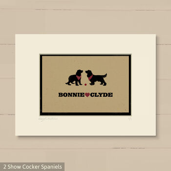 One Or Two Show Cocker Spaniels Personalised Print, 9 of 10
