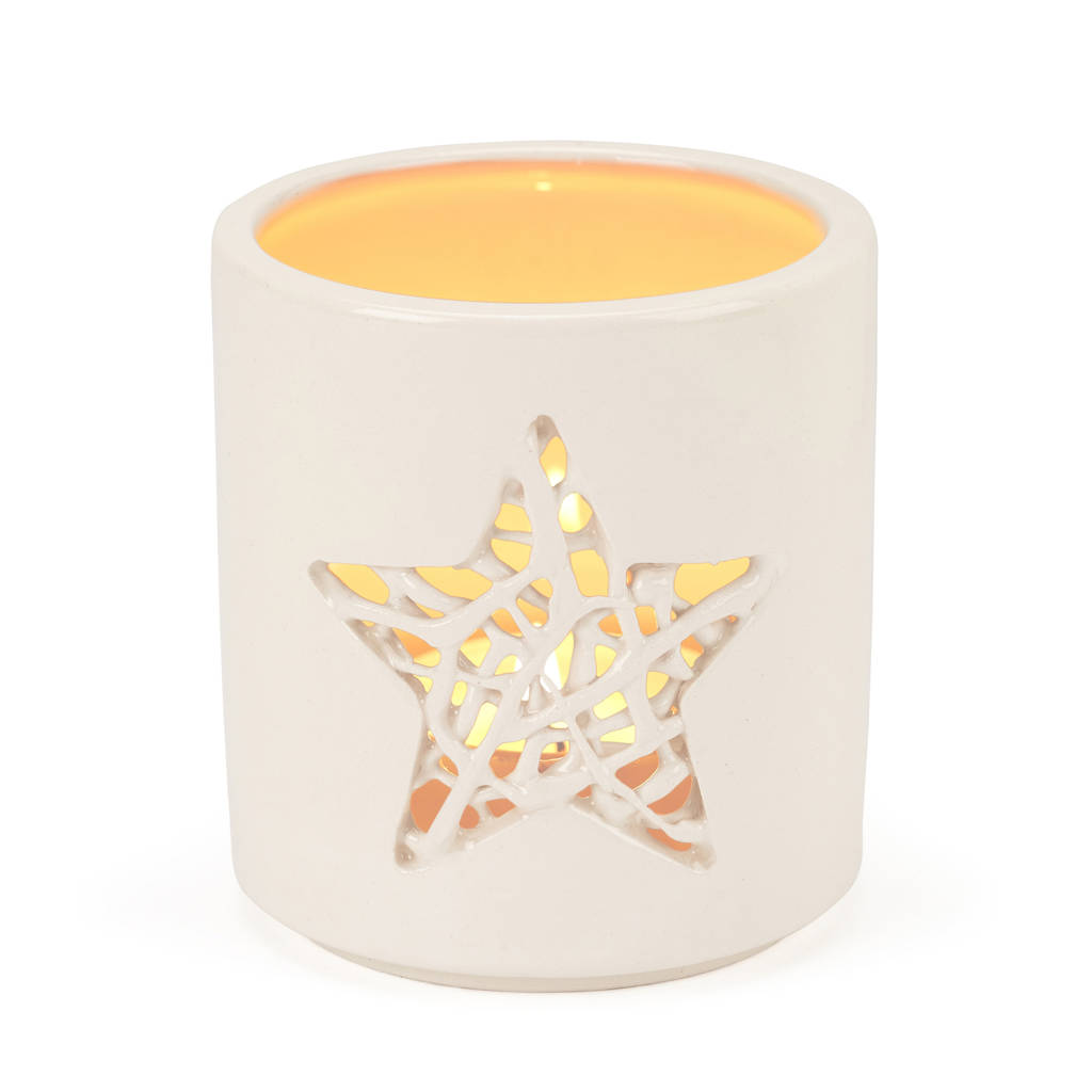 Handcrafted Tangled Star Ceramic Tea Light Holder By Timea Sido ...