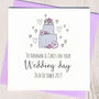Personalised Glittery Wedding Cake Card, thumbnail 1 of 4