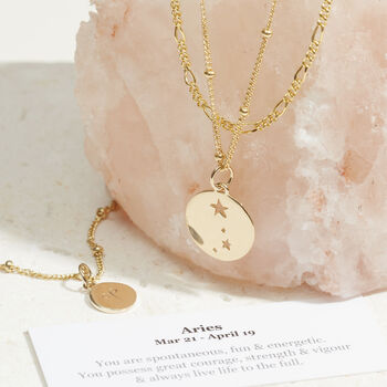 Aries Star Sign Necklace In Silver Or Gold Vermeil, 3 of 8
