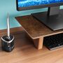 Dual Monitor Stand Solid Wood Computer Laptop Riser, thumbnail 5 of 10