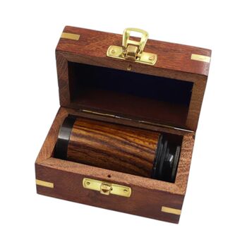 Six Inch The Westminster Gunmetal And Wood Telescope, 2 of 5