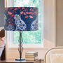 Chinoiserie Leopard Twins On Blue Lampshade, thumbnail 2 of 5