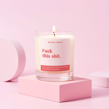 Funny Fuck This Shit Friendship Gift Candle, 3 of 4