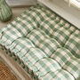 Green Gingham Bench Cushion, thumbnail 3 of 5