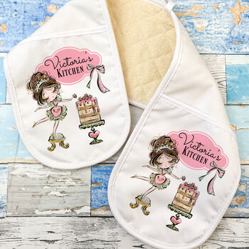Personalised Baking Themed Double Oven Glove, 3 of 3