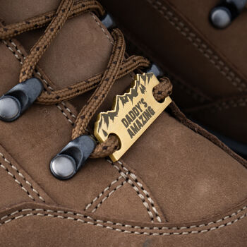 Personalised Solid Brass Hiking Boot Shoe Tags, 7 of 12