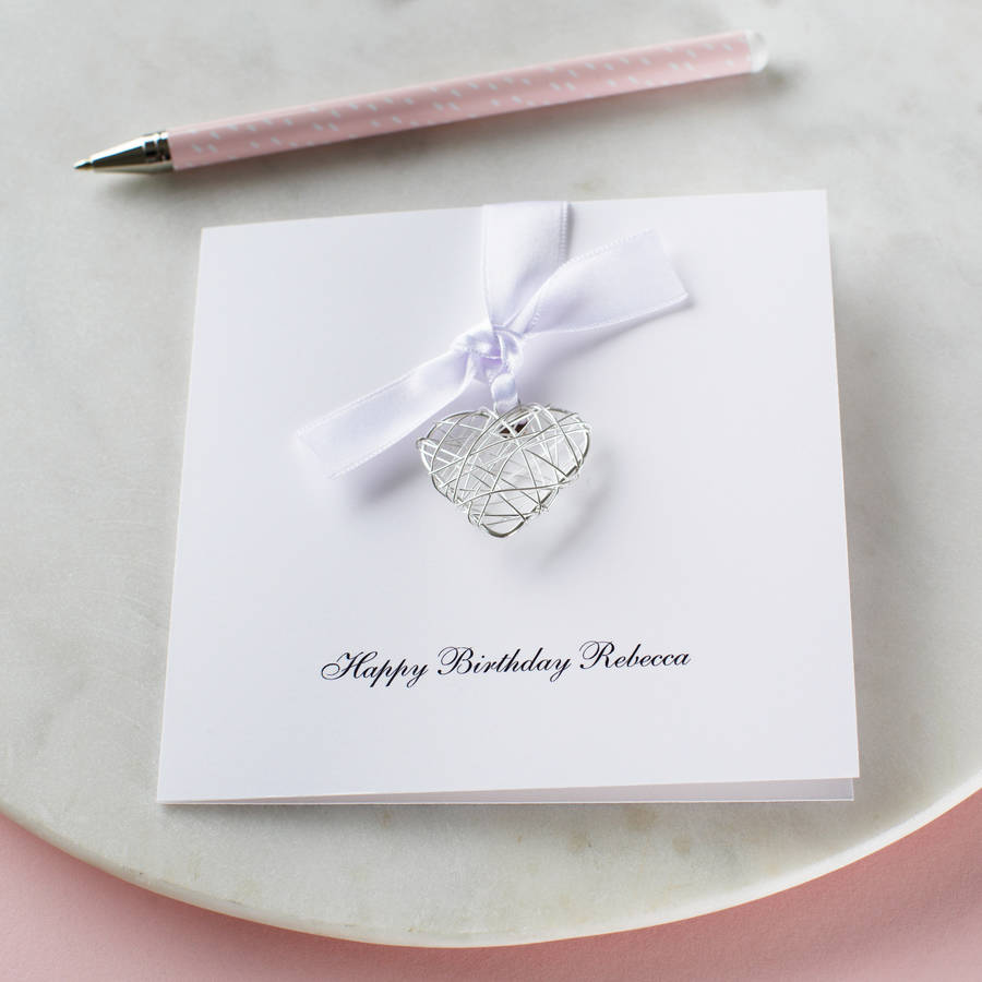 Personalised Wire Heart Birthday Card, 1 of 5