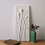 Poppies And Crocosmia Plaster Cast Wall Plaque, thumbnail 2 of 6