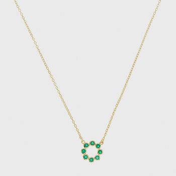 Ortigia Mini Chrysoprase And Gold Plated Necklace, 3 of 4