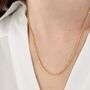 Gold Plated Twisted Rope Chain Necklace, thumbnail 3 of 7