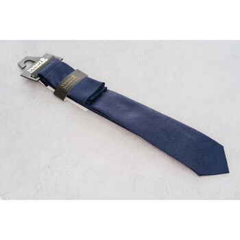 Navy Blue Wedding Tie Set And Socks Groomsmen Gift, 3 of 9
