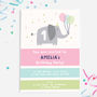 Elephant Birthday Party Invitation, thumbnail 1 of 2