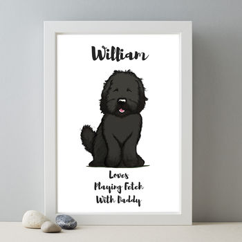 Cockapoo Personalised Dog Name And Personality Print, 7 of 9
