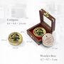 Vintage Brass Sundial Compass With Wooden Box, thumbnail 9 of 9